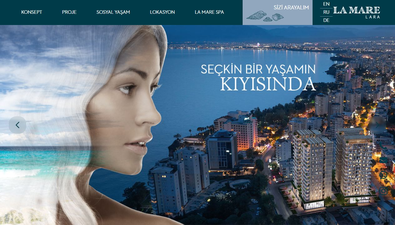 La Mare Lara website homepage design