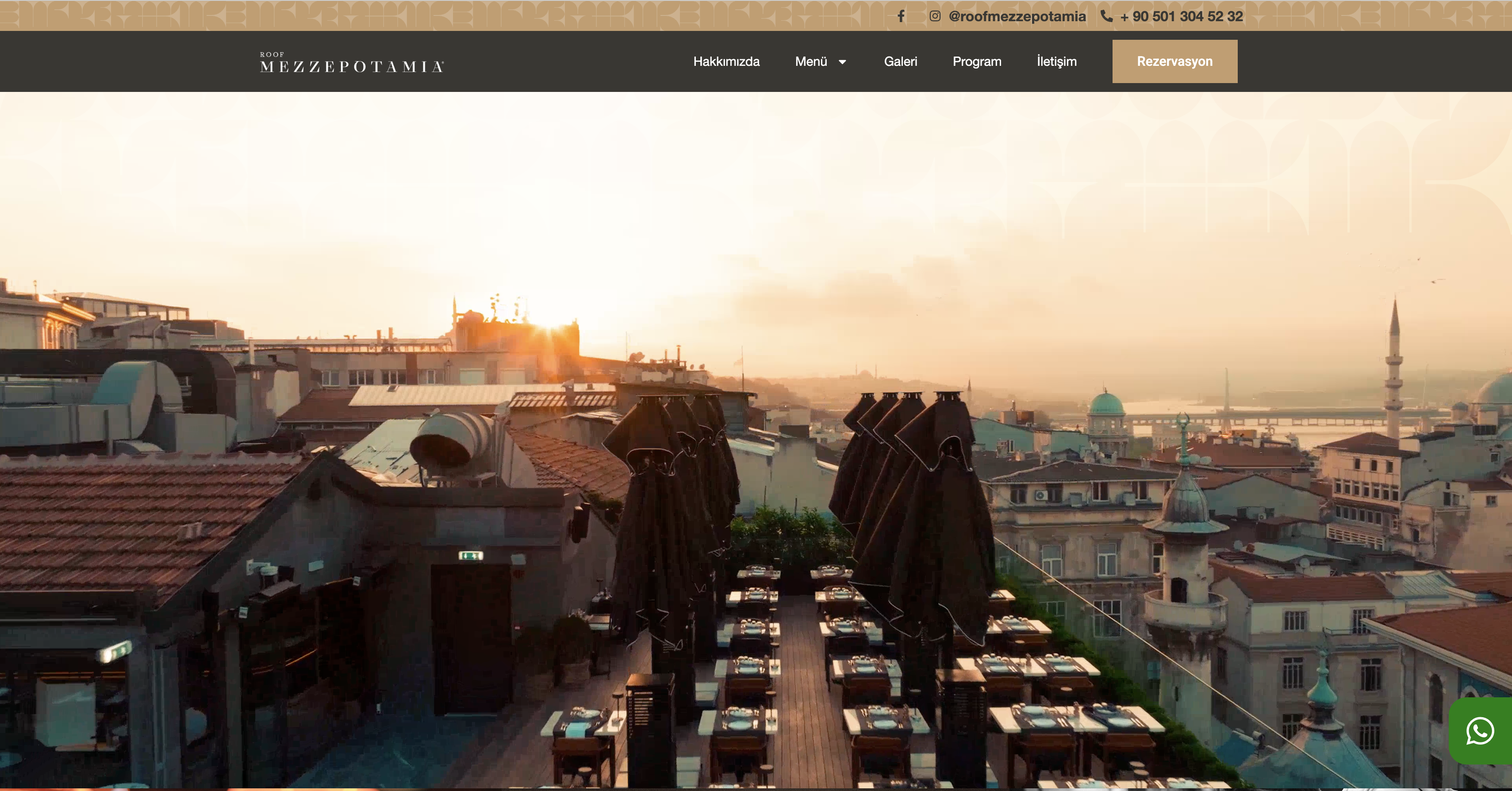 Roof Mezzepotamia website homepage design