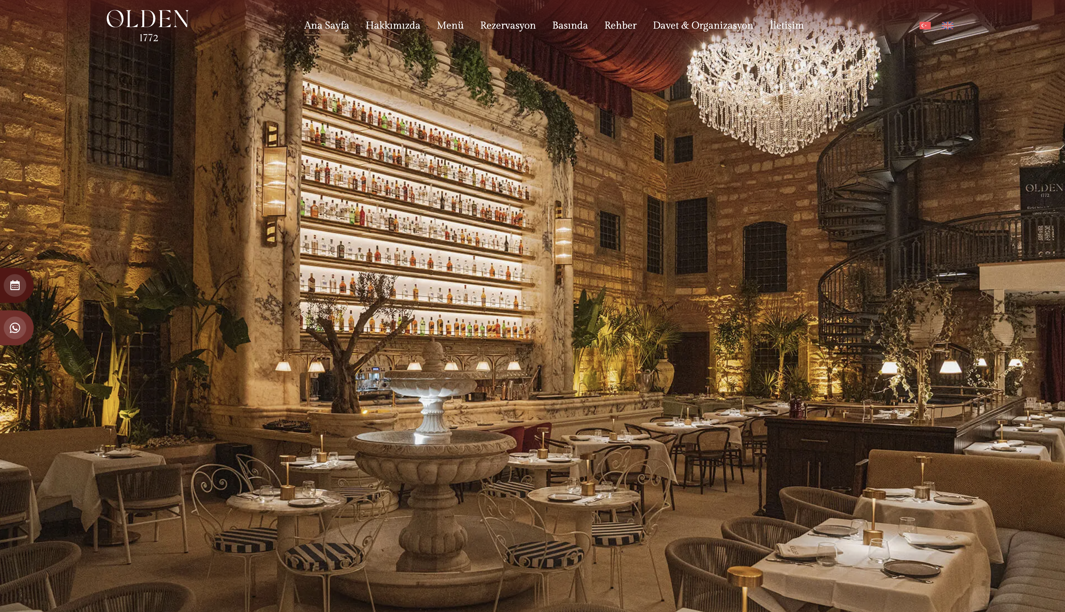 Olden1772 website homepage design